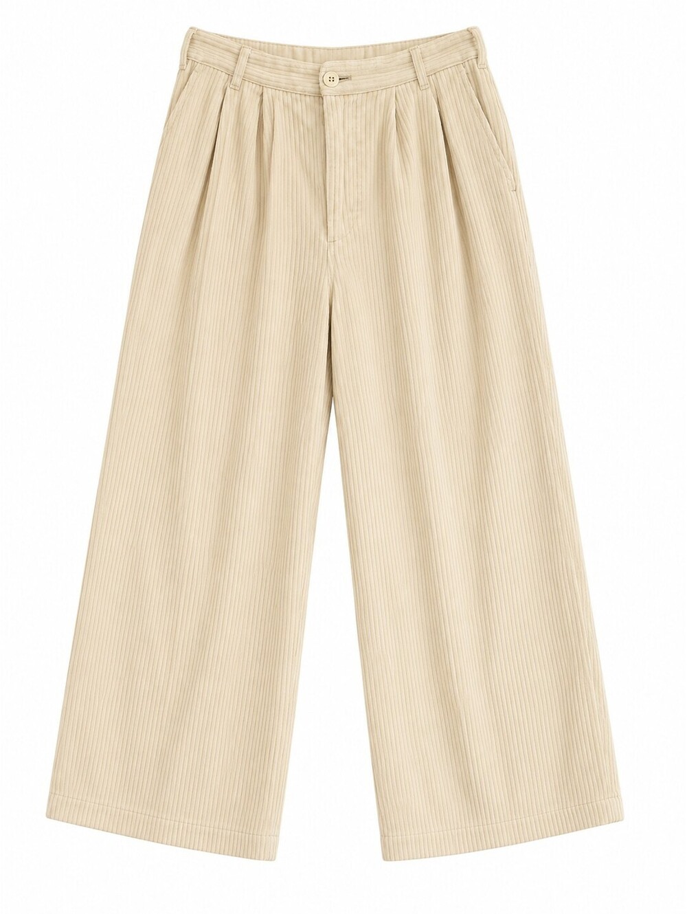 Rowing Blazers Cream Corduroy Wide Leg Pants Women's 8 Preppy Academia